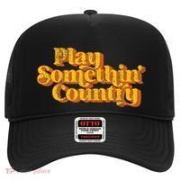 Play Something Country Music Saying Funny Retro 70S Hat thumb 0
