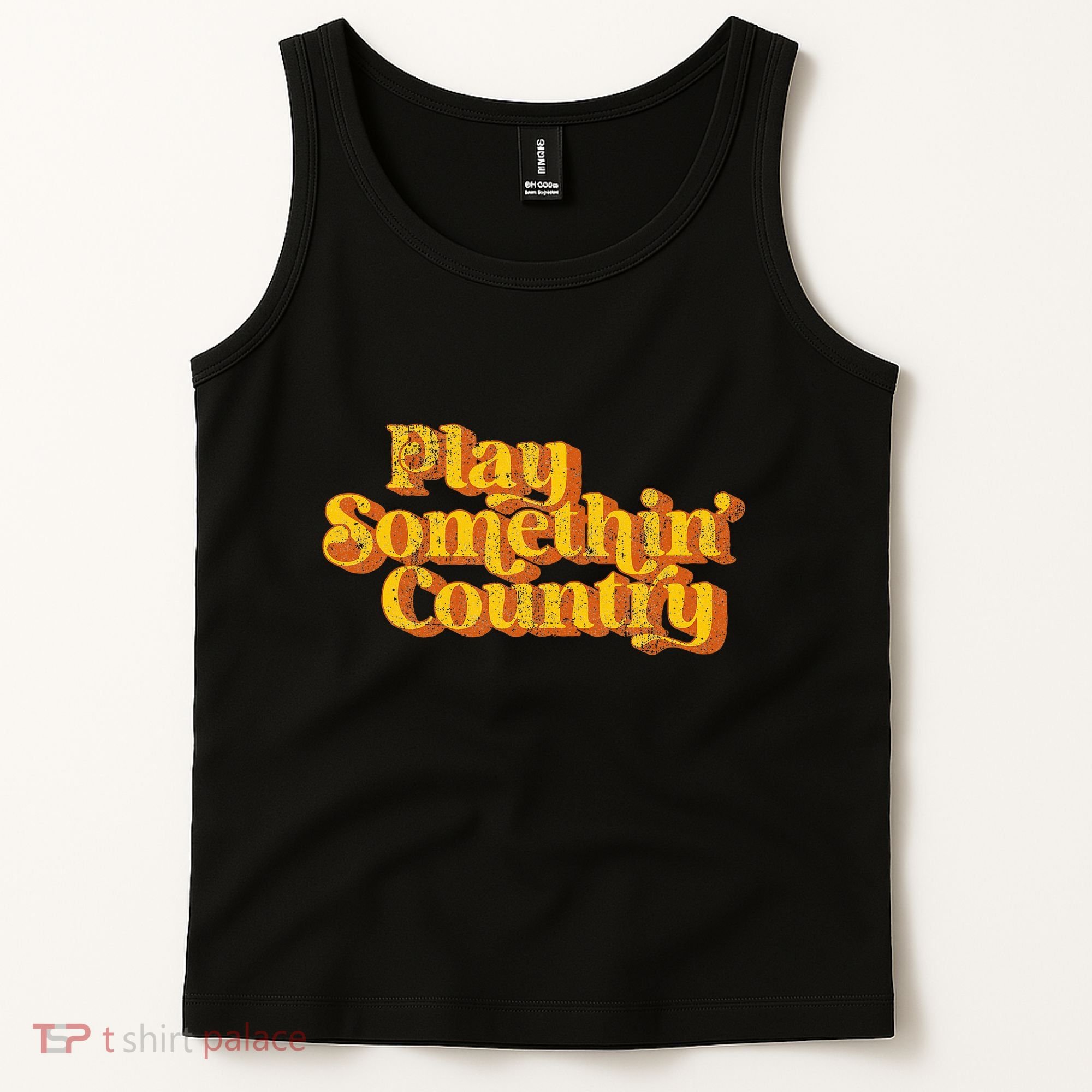 Play Something Country Music Saying Funny Retro 70S Tank Top