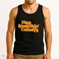 Play Something Country Music Saying Funny Retro 70S Tank Top thumb 3