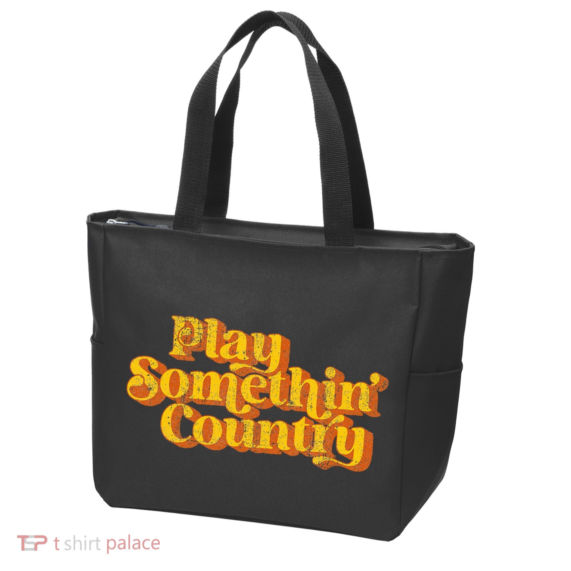 Play Something Country Music Saying Funny Retro 70S Tote Bag