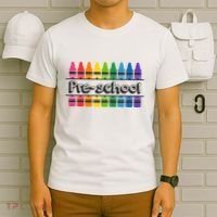 Pre School Colorful Crayons Back To School T-Shirt thumb 6
