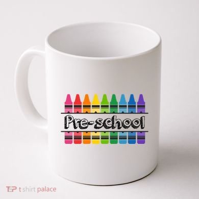 Pre School Colorful Crayons Back To School Coffee Mug