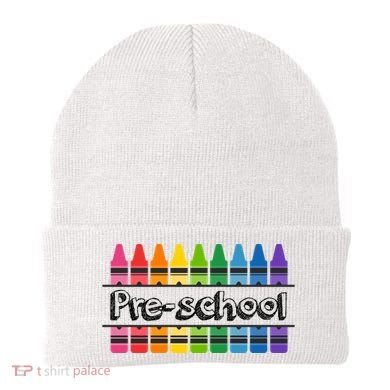 Pre School Colorful Crayons Back To School Beanie