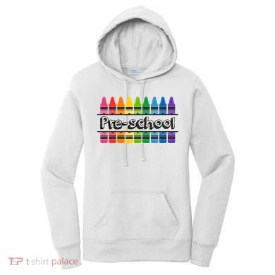 Pre School Colorful Crayons Back To School Women's Hoodie