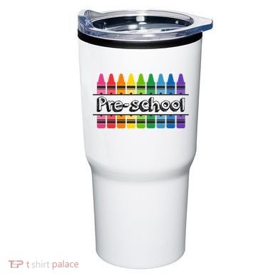 Pre School Colorful Crayons Back To School Tumbler