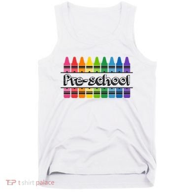 Pre School Colorful Crayons Back To School Tank Top