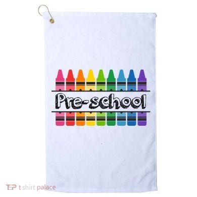 Pre School Colorful Crayons Back To School Golf Towel
