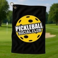 Pickleball Social Club Pickleball Gift Golf Towel thumb 1