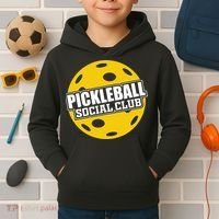 Pickleball Social Club Pickleball Gift Kids Hoodie thumb 2