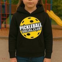 Pickleball Social Club Pickleball Gift Kids Hoodie thumb 3