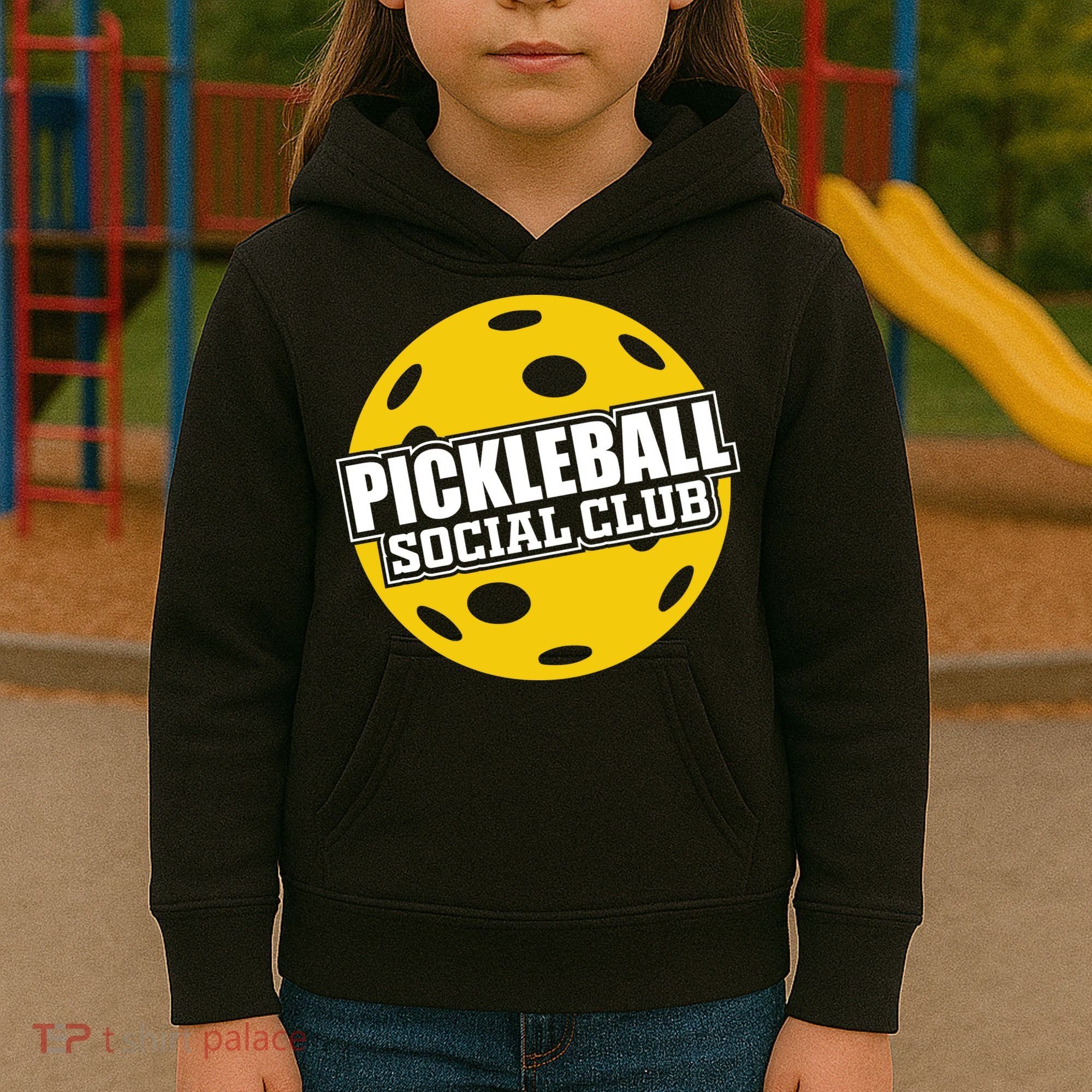Pickleball Social Club Pickleball Gift Kids Hoodie