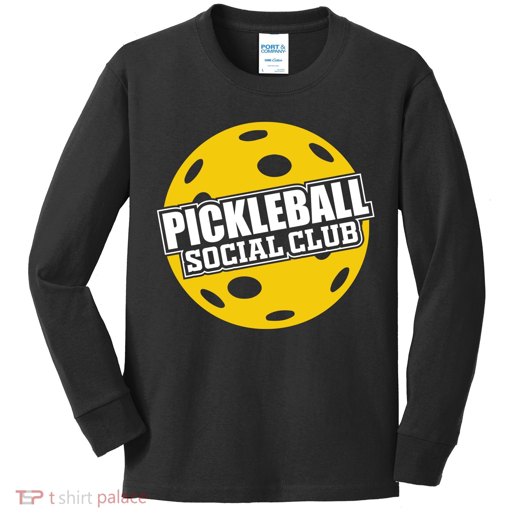 Pickleball Social Club Pickleball Gift Kids Long Sleeve Shirt