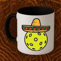 Pickleball Sombrero Cinco De Mayo Fiesta Sport Mexican Coffee Mug thumb 2