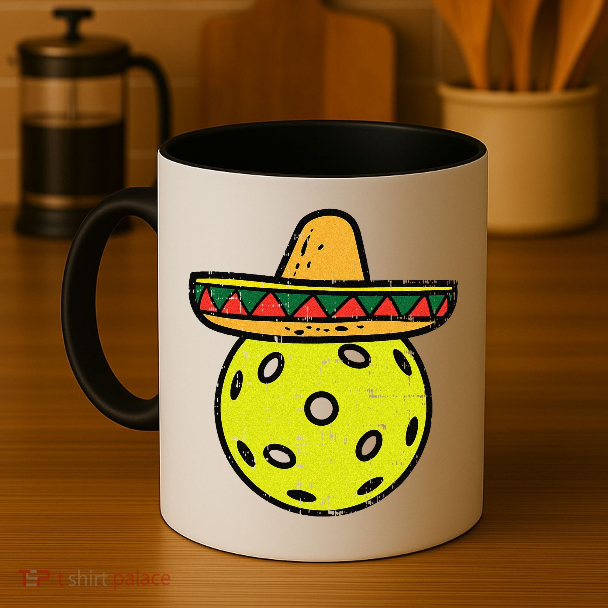 Pickleball Sombrero Cinco De Mayo Fiesta Sport Mexican Coffee Mug