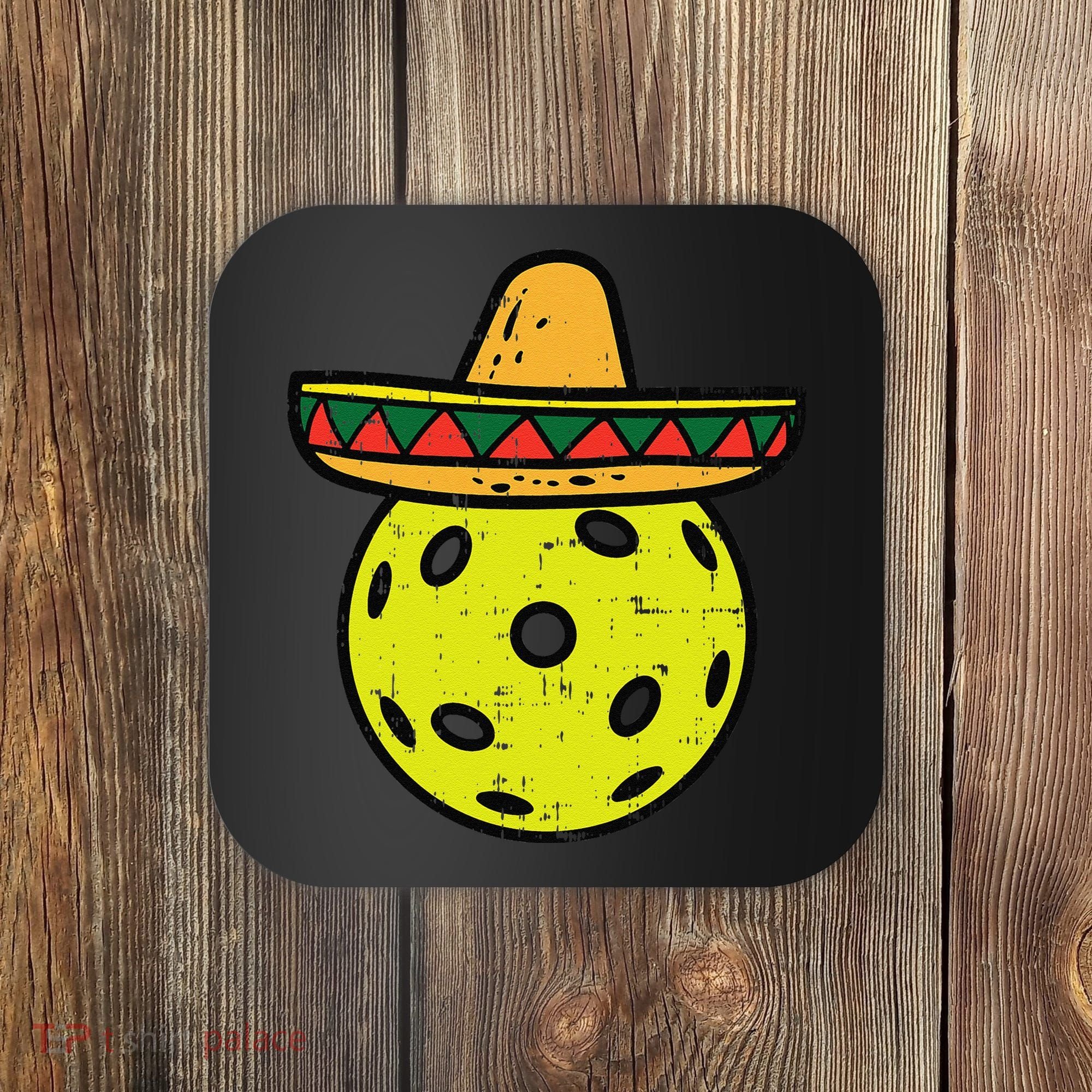 Pickleball Sombrero Cinco De Mayo Fiesta Sport Mexican Coaster