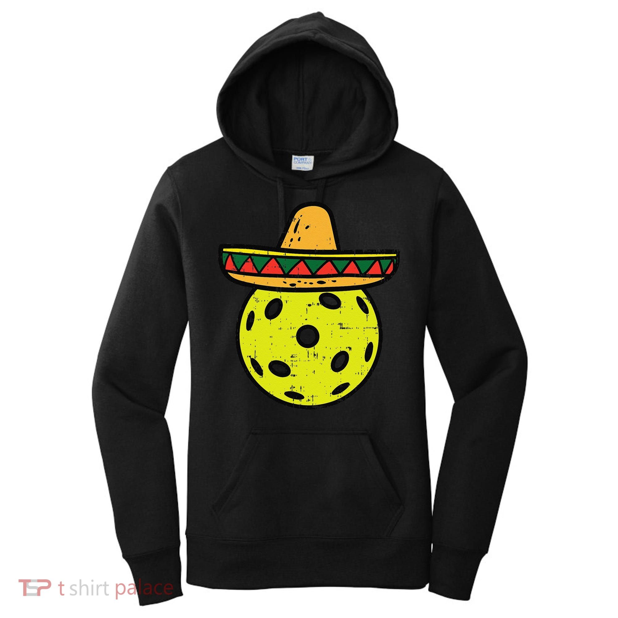 Pickleball Sombrero Cinco De Mayo Fiesta Sport Mexican Women's Hoodie