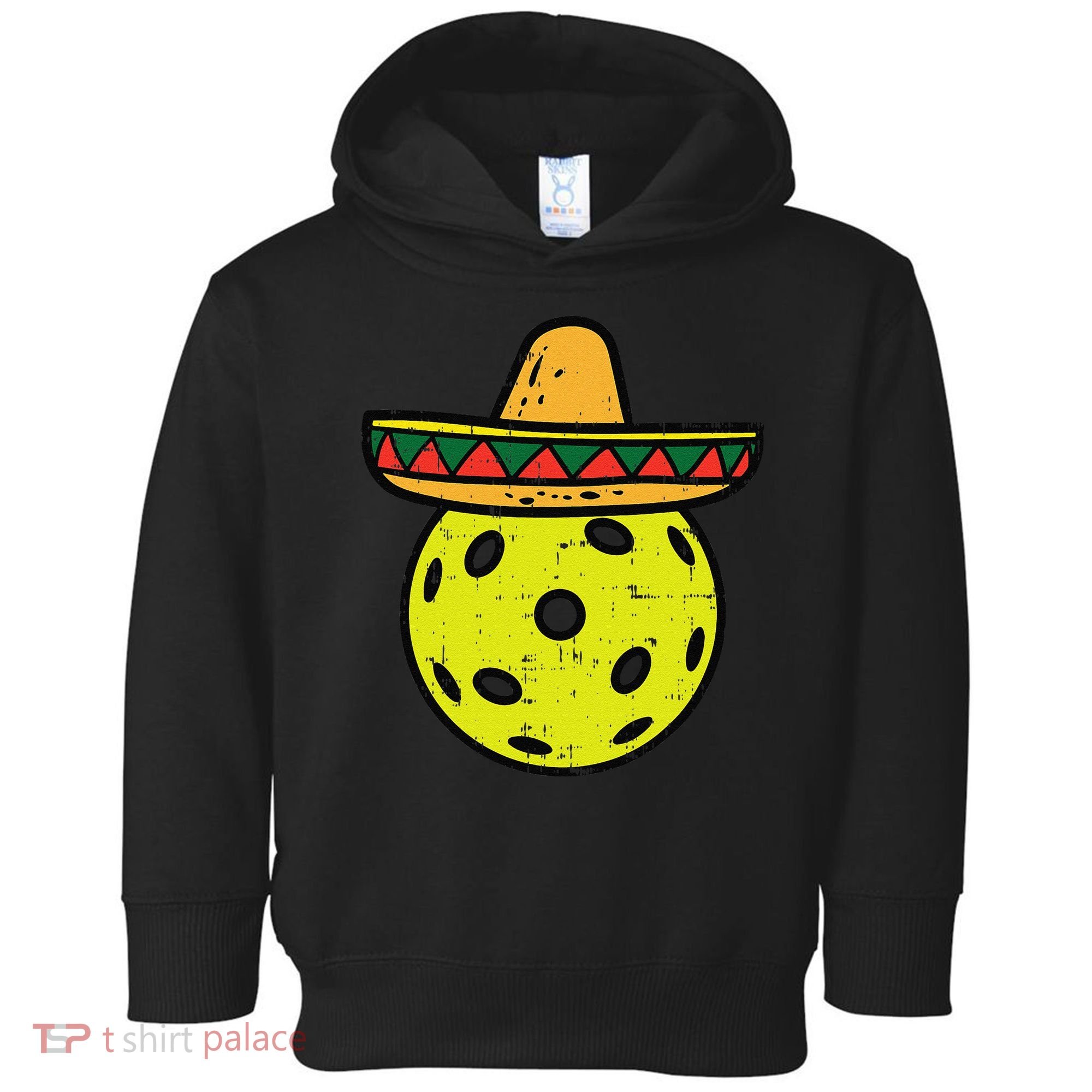 Pickleball Sombrero Cinco De Mayo Fiesta Sport Mexican Toddler Hoodie
