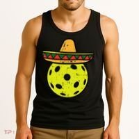Pickleball Sombrero Cinco De Mayo Fiesta Sport Mexican Tank Top thumb 3