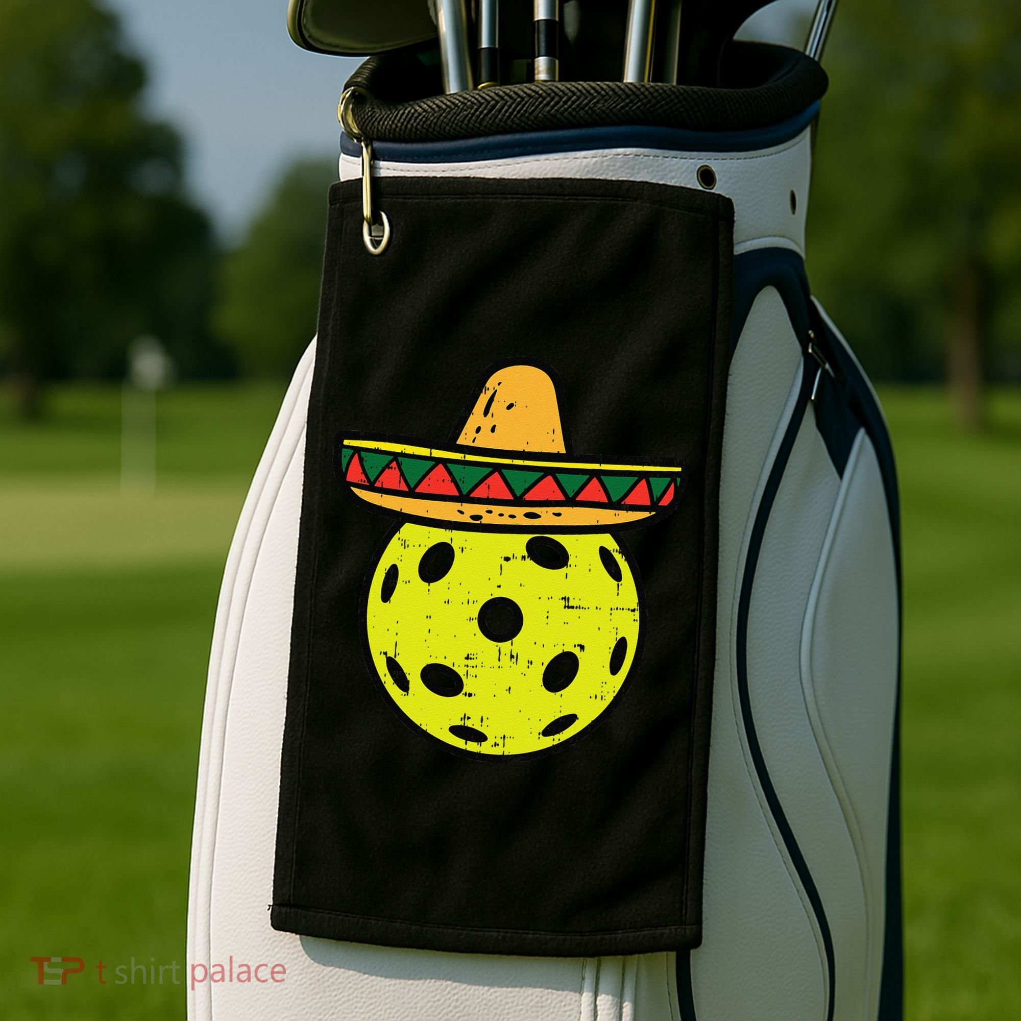 Pickleball Sombrero Cinco De Mayo Fiesta Sport Mexican Golf Towel