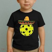 Pickleball Sombrero Cinco De Mayo Fiesta Sport Mexican Toddler T-Shirt thumb 2