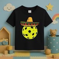 Pickleball Sombrero Cinco De Mayo Fiesta Sport Mexican Toddler T-Shirt thumb 3
