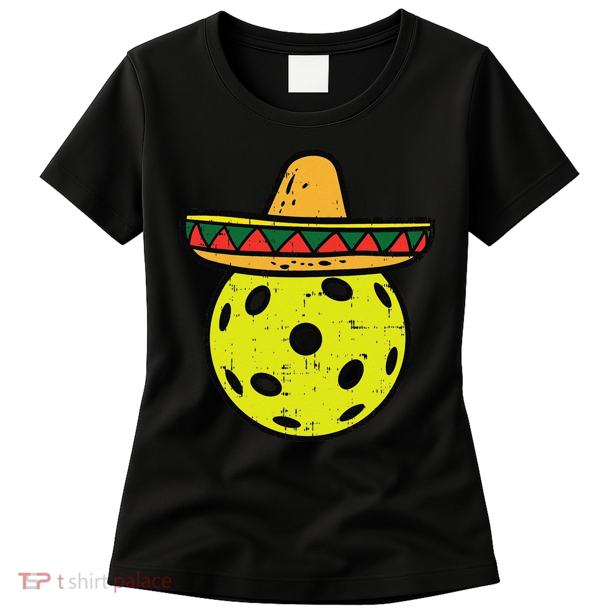 Pickleball Sombrero Cinco De Mayo Fiesta Sport Mexican Women's T-Shirt