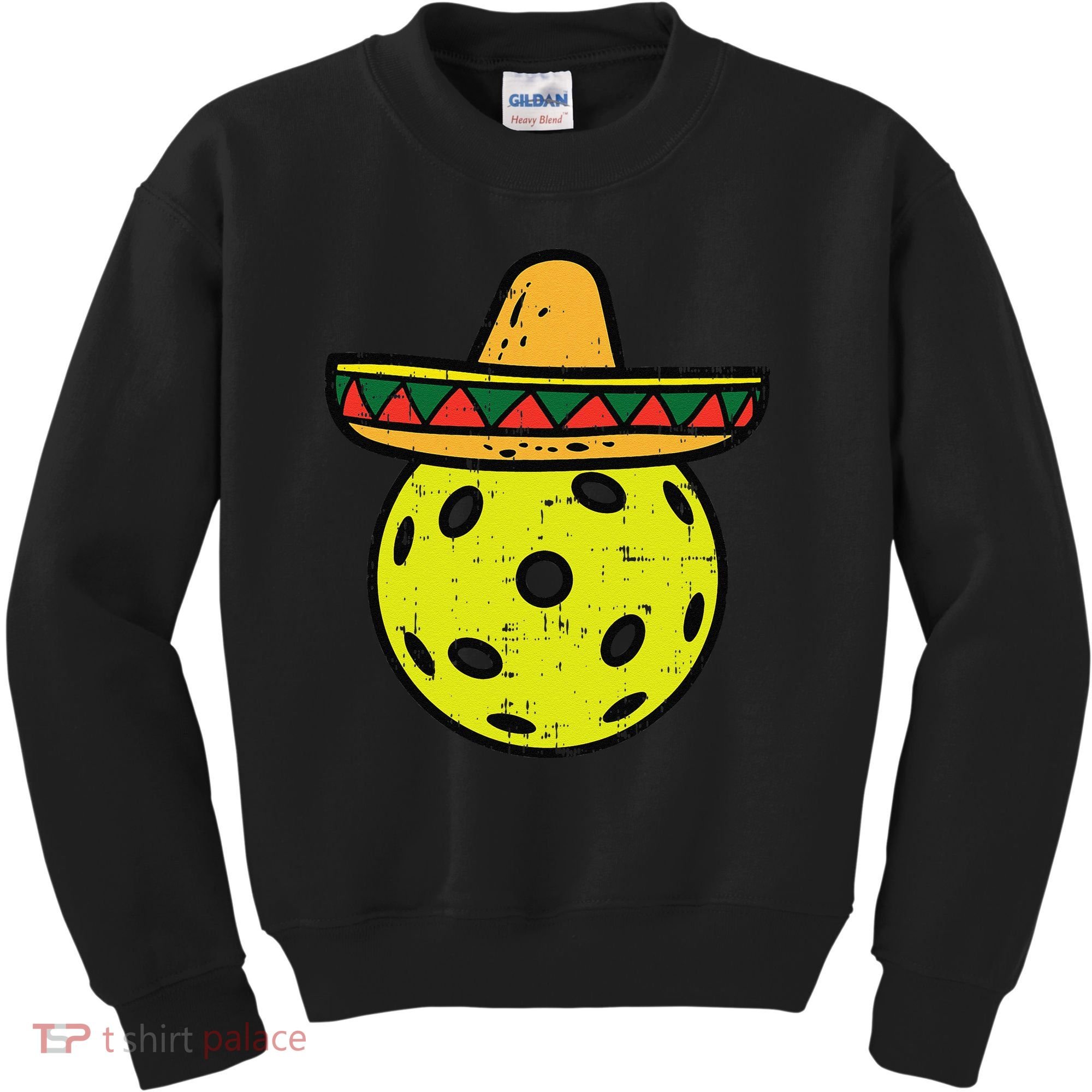 Pickleball Sombrero Cinco De Mayo Fiesta Sport Mexican Kids Sweatshirt
