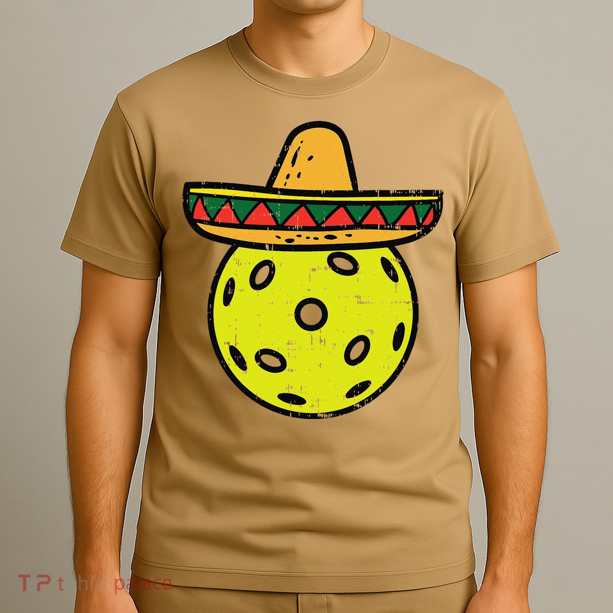 Pickleball Sombrero Cinco De Mayo Fiesta Sport Mexican T-Shirt