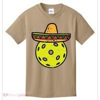 Pickleball Sombrero Cinco De Mayo Fiesta Sport Mexican Kids T-Shirt thumb 0