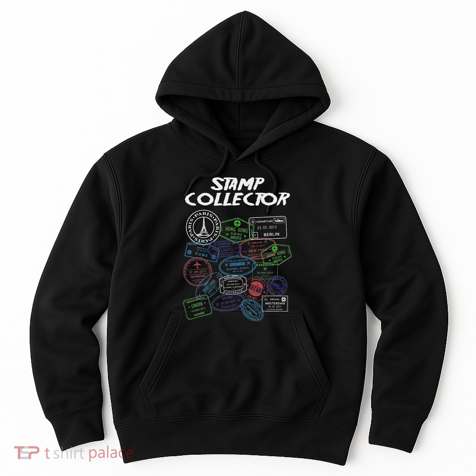 Passport Stamp Collector Wanderer And Adventurer Hoodie