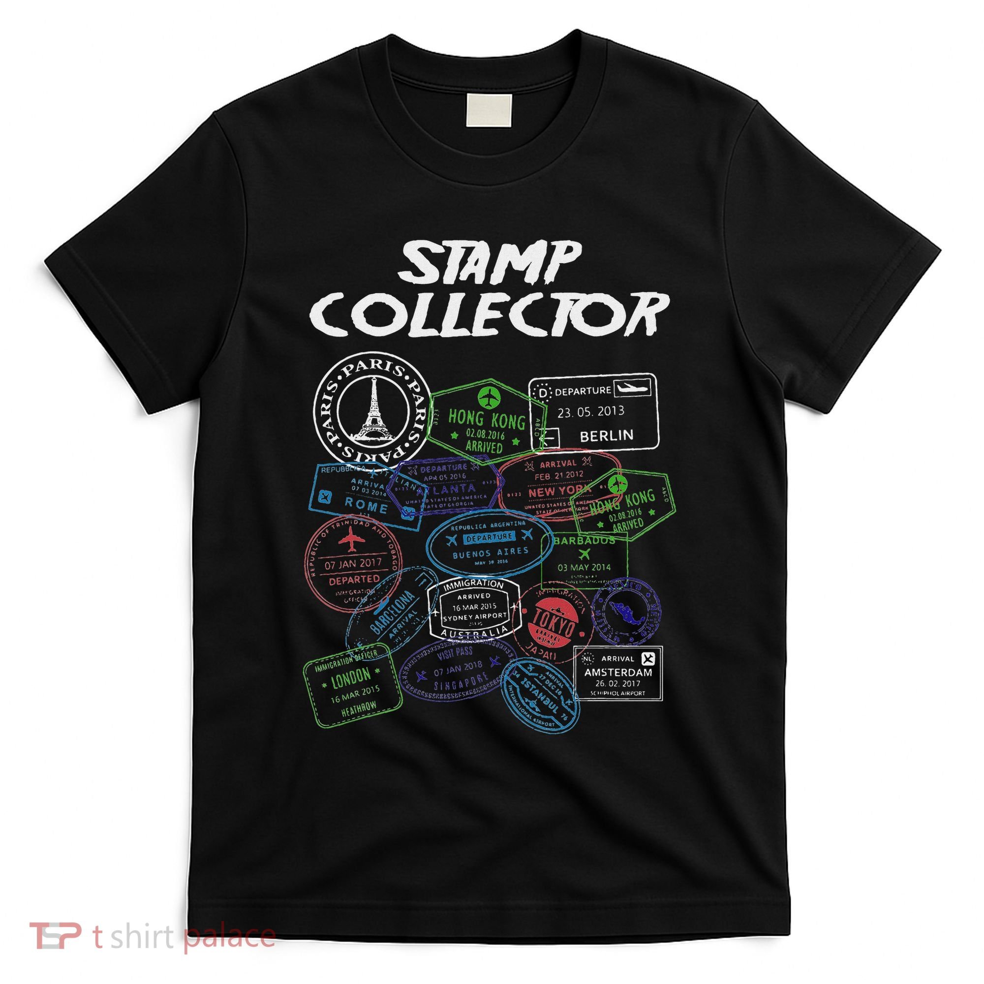 Passport Stamp Collector Wanderer And Adventurer T-Shirt