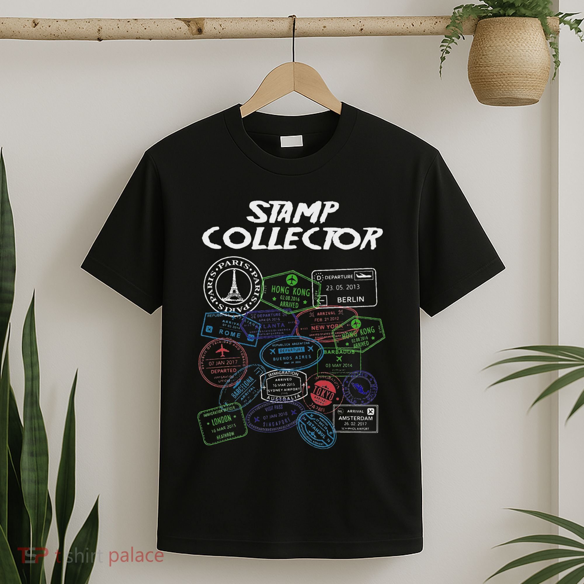 Passport Stamp Collector Wanderer And Adventurer T-Shirt