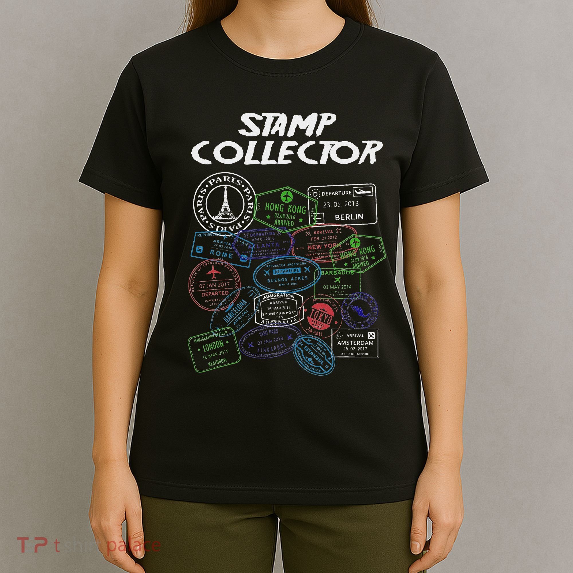 Passport Stamp Collector Wanderer And Adventurer T-Shirt