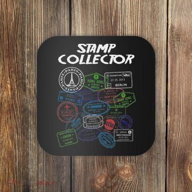 Passport Stamp Collector Wanderer And Adventurer Coaster