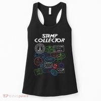 Passport Stamp Collector Wanderer And Adventurer Women's Tank Top thumb 0