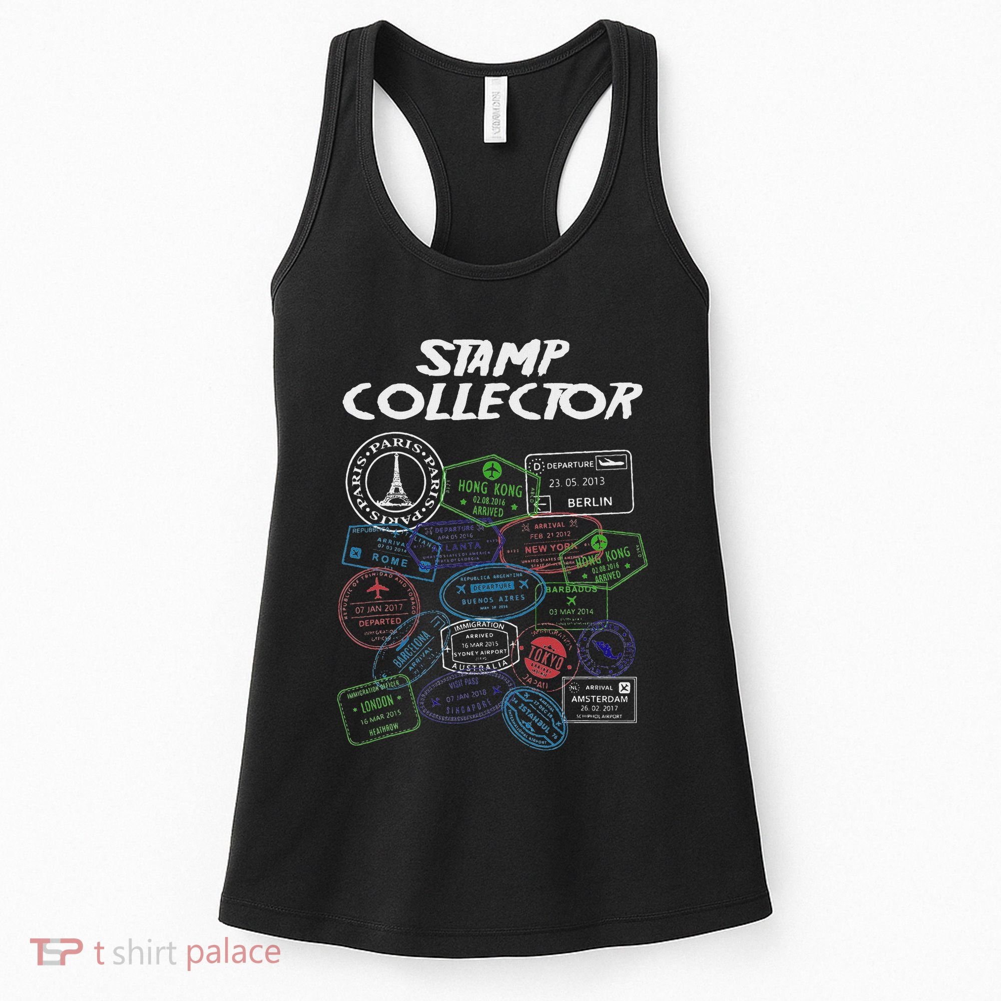 Passport Stamp Collector Wanderer And Adventurer Women's Tank Top