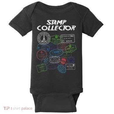 Passport Stamp Collector Wanderer And Adventurer Baby Bodysuit