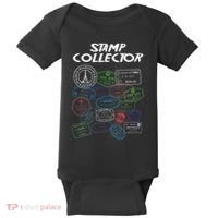 Passport Stamp Collector Wanderer And Adventurer Baby Bodysuit thumb 0