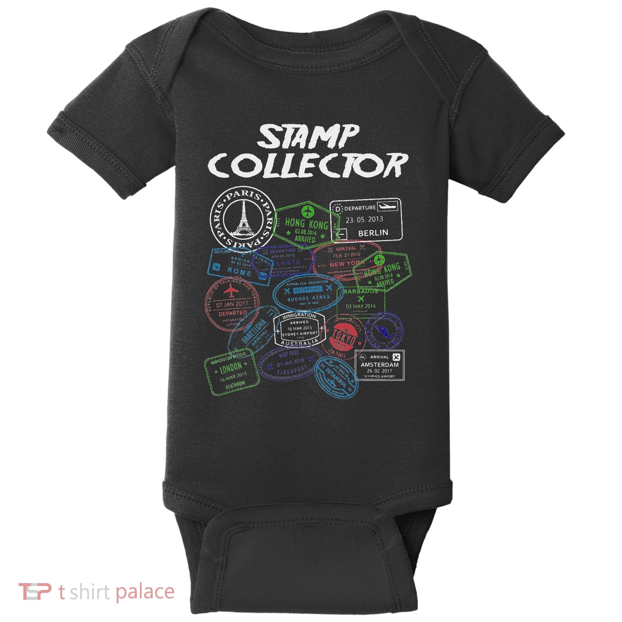 Passport Stamp Collector Wanderer And Adventurer Baby Bodysuit