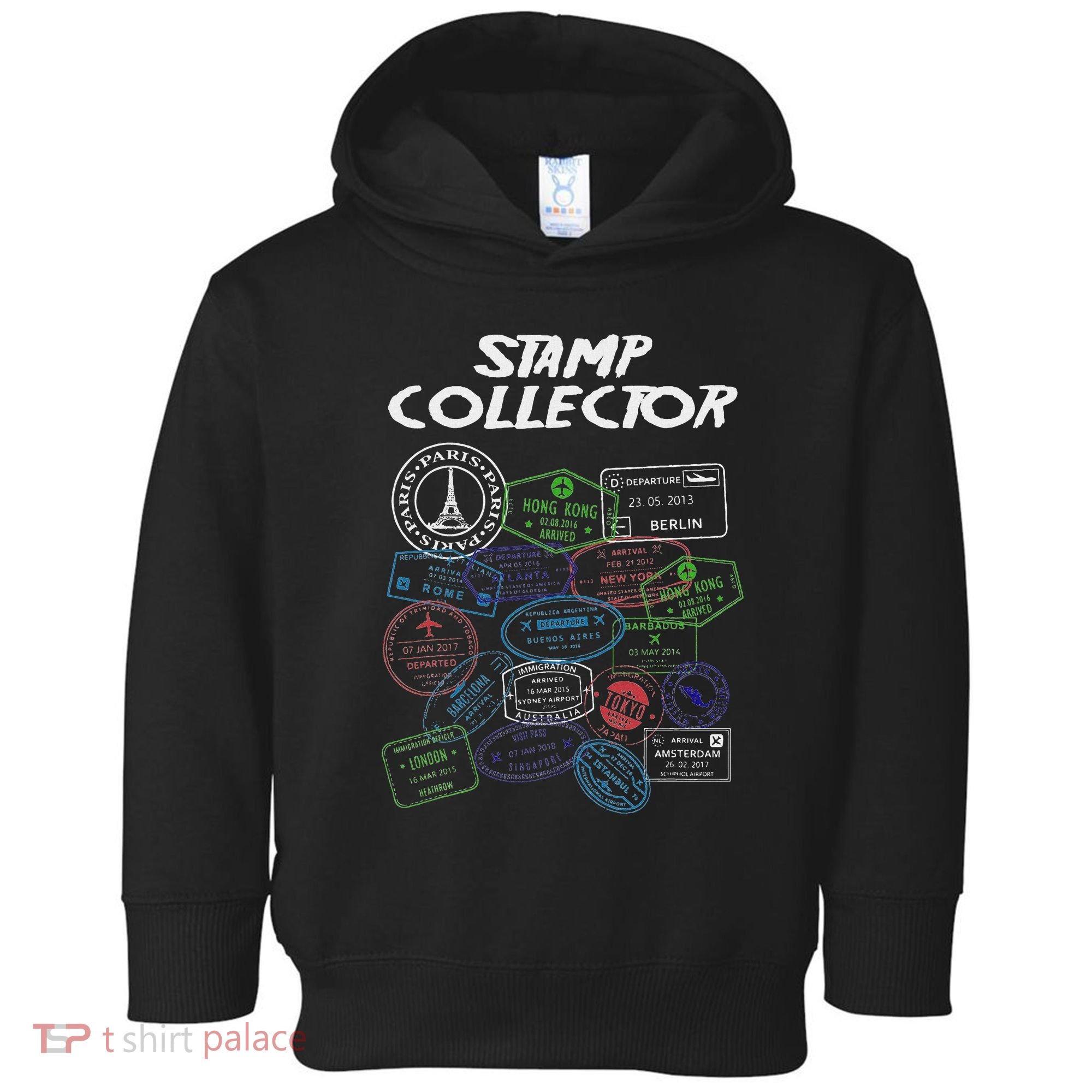 Passport Stamp Collector Wanderer And Adventurer Toddler Hoodie