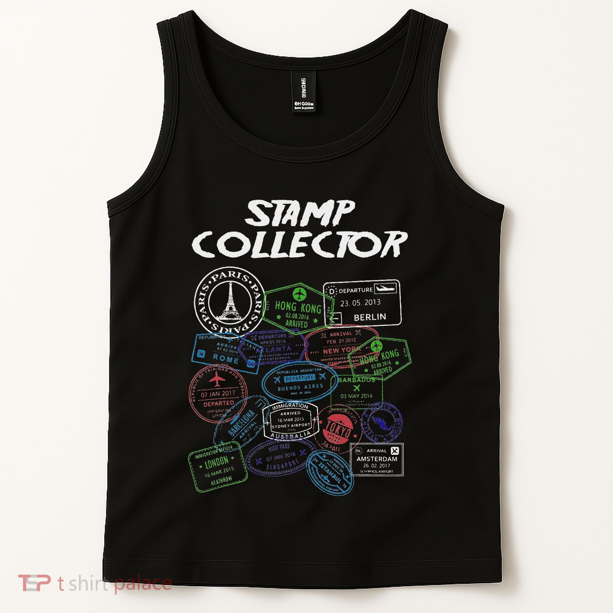 Passport Stamp Collector Wanderer And Adventurer Tank Top