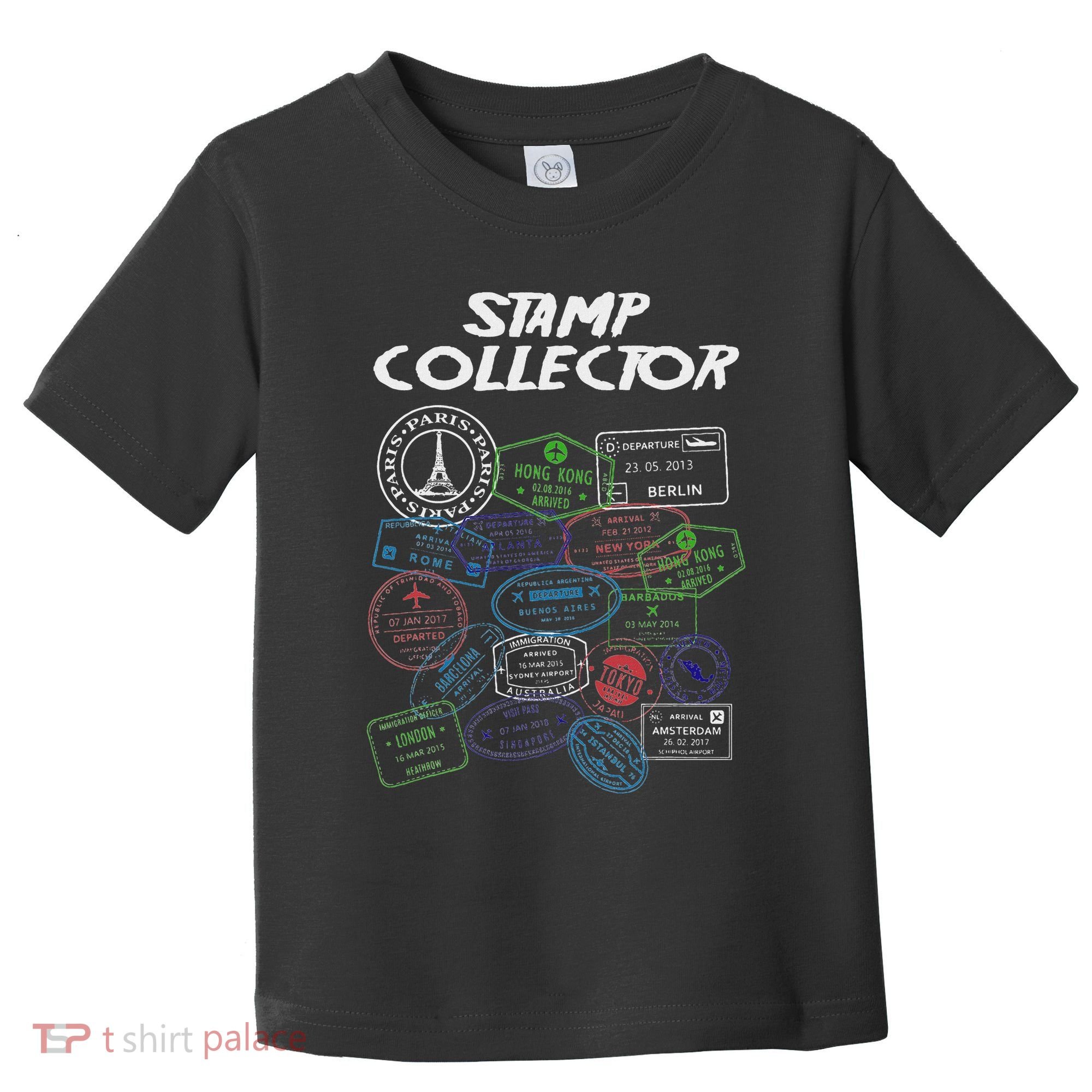 Passport Stamp Collector Wanderer And Adventurer Toddler T-Shirt