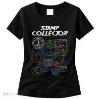 Passport Stamp Collector Wanderer And Adventurer Women's T-Shirt thumb 0