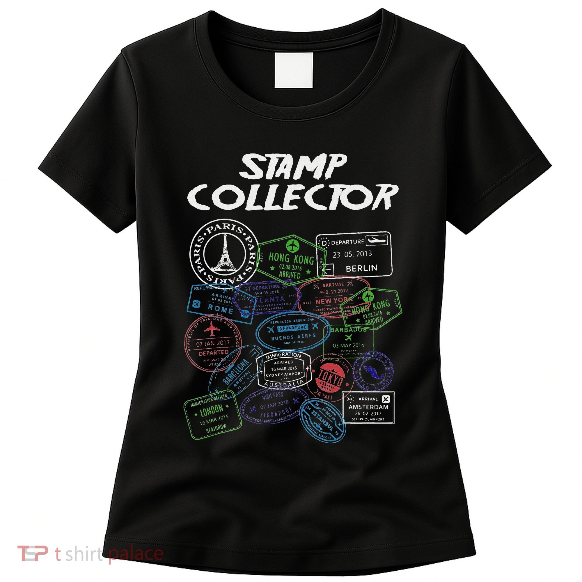 Passport Stamp Collector Wanderer And Adventurer Women's T-Shirt