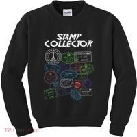 Passport Stamp Collector Wanderer And Adventurer Kids Sweatshirt thumb 0