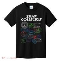 Passport Stamp Collector Wanderer And Adventurer Kids T-Shirt thumb 0