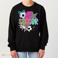 Preppy Soccer Coquette Checkered Star Mama Women's Sweatshirt thumb 0