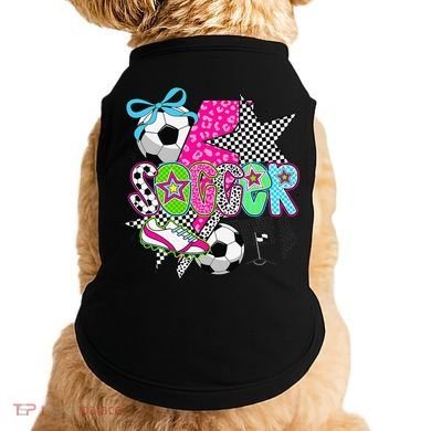 Preppy Soccer Coquette Checkered Star Mama Doggie Tank