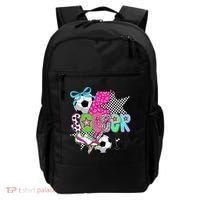 Preppy Soccer Coquette Checkered Star Mama Backpack thumb 0