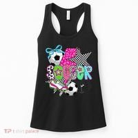 Preppy Soccer Coquette Checkered Star Mama Women's Tank Top thumb 0